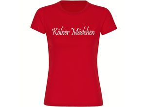 4068859153182 - multifanshop Damen T-Shirt - Köln - Kölner Mädchen - Druck weiß - Frauen