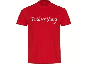 4068859153267 - multifanshop® Kinder T-Shirt - Köln - Kölner Jung - Druck weiß