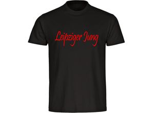 4068859153427 - multifanshop Herren T-Shirt - Leipzig - Leipziger Jung - Druck rot - Männer