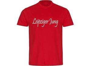 4068859153496 - multifanshop Herren T-Shirt - Leipzig - Leipziger Jung - Druck weiß - Männer