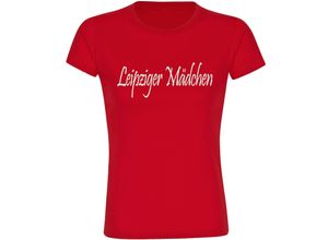 4068859153632 - multifanshop® Damen T-Shirt - Leipzig - Leipziger Mädchen - Druck weiß