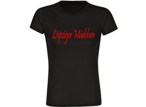 4068859153823 - multifanshop Kinder T-Shirt - Leipzig - Leipziger Mädchen - Druck rot - Kind