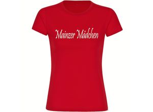 4068859154615 - multifanshop® Damen T-Shirt - Mainz - Mainzer Mädchen - Druck weiß