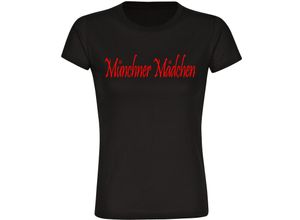 4068859155247 - multifanshop Kinder T-Shirt - München rot - Münchner Mädchen - Druck rot - Kind