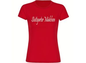 4068859156244 - multifanshop® Kinder T-Shirt - Stuttgart - Stuttgarter Mädchen - Druck weiß