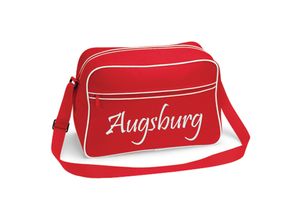 4068859156671 - multifanshop Retrotasche - Augsburg - Schriftzug - Druck weiß - Tasche