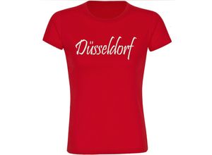 4068859157777 - multifanshop Damen T-Shirt - Düsseldorf - Schriftzug - Druck weiß - Frauen 4068859157777 - multifanshop Damen T-Shirt - Düsseldorf - Schriftzug - Druck weiß - Frauen