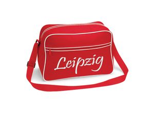 4068859160364 - multifanshop® Retrotasche - Leipzig - Schriftzug - Druck weiß