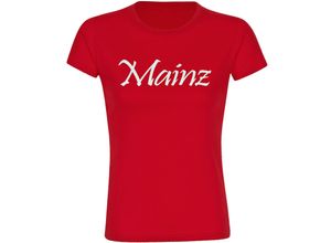 4068859161033 - multifanshop® Damen T-Shirt - Mainz - Schriftzug - Druck weiß