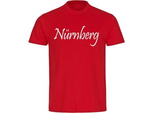 4068859161743 - multifanshop Herren T-Shirt - Nürnberg - Schriftzug - Druck weiß - Männer