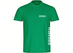 4068859165918 - multifanshop Kinder T-Shirt - Bremen - Brust & Seite - Druck weiß - Kind