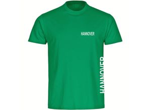 4068859166762 - multifanshop® Kinder T-Shirt - Hannover - Brust & Seite - Druck weiß