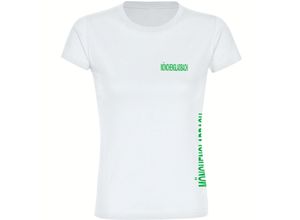 4068859167356 - multifanshop® Damen T-Shirt - Mönchengladbach - Brust & Seite - Druck grün