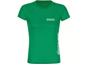 4068859167424 - multifanshop Damen T-Shirt - Mönchengladbach - Brust & Seite - Druck weiß - Frauen