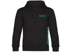 4068859167820 - multifanshop Kapuzen Sweatshirt - Mönchengladbach - Brust & Seite - Druck grün - Hoodie