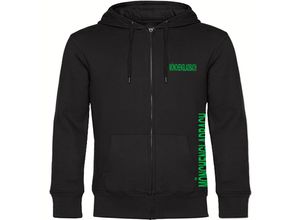 4068859167844 - multifanshop® Kapuzen Sweatshirt Jacke - Mönchengladbach - Brust & Seite - Druck grün