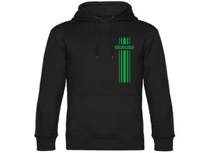 4068859177119 - multifanshop Kapuzen Sweatshirt - Mönchengladbach - Streifen - Druck grün - Hoodie