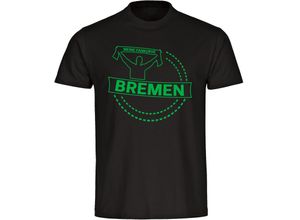 4068859177911 - multifanshop Herren T-Shirt - Bremen - Meine Fankurve - Druck grün - Männer