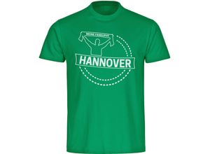 4068859178628 - multifanshop Herren T-Shirt - Hannover - Meine Fankurve - Druck weiß - Männer