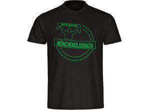 4068859179434 - multifanshop Kinder T-Shirt - Mönchengladbach - Meine Fankurve - Druck grün - Kind