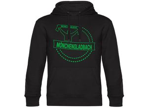 4068859179663 - multifanshop Kapuzen Sweatshirt - Mönchengladbach - Meine Fankurve - Druck grün - Hoodie