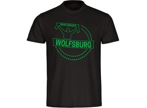 4068859180065 - multifanshop® Kinder T-Shirt - Wolfsburg - Meine Fankurve - Druck grün