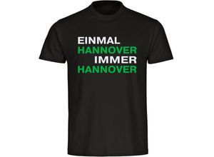 4068859180577 - multifanshop Herren T-Shirt - Hannover - Einmal Immer - Druck grün - Männer