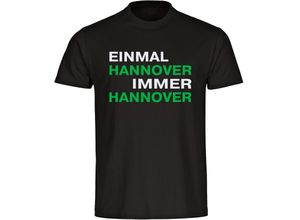 4068859180621 - multifanshop Herren T-Shirt - Hannover - Einmal Immer - Druck grün - Männer