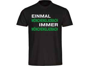 4068859180799 - multifanshop Herren T-Shirt - Mönchengladbach - Einmal Immer - Druck grün - Männer 4068859180799 - multifanshop Herren T-Shirt - Mönchengladbach - Einmal Immer - Druck grün - Männer