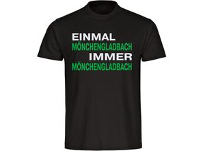 4068859180829 - multifanshop® Herren T-Shirt - Mönchengladbach - Einmal Immer - Druck grün