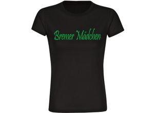 4068859182069 - multifanshop Damen T-Shirt - Bremen - Bremer Mädchen - Druck grün - Frauen 4068859182069 - multifanshop Damen T-Shirt - Bremen - Bremer Mädchen - Druck grün - Frauen