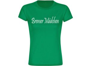 4068859182144 - multifanshop Damen T-Shirt - Bremen - Bremer Mädchen - Druck weiß - Frauen