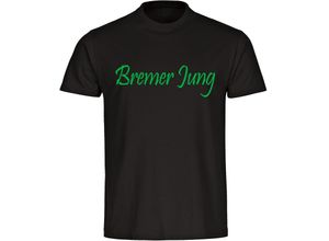 4068859182212 - multifanshop® Kinder T-Shirt - Bremen - Bremer Jung - Druck grün