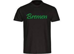 4068859183387 - multifanshop Herren T-Shirt - Bremen - Schriftzug - Druck grün - Männer