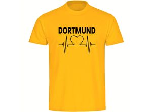 4068859187682 - multifanshop® Kinder T-Shirt - Dortmund - Herzschlag - Druck schwarz