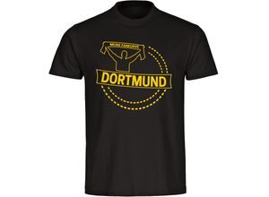 4068859188818 - multifanshop® Herren T-Shirt - Dortmund - Meine Fankurve - Druck gelb - Männer