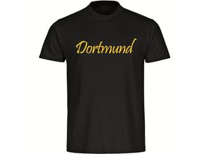 4068859190521 - multifanshop® Kinder T-Shirt - Dortmund - Schriftzug - Druck gelb