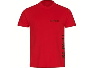 4068859191535 - multifanshop Kinder T-Shirt - St Pauli - Brust & Seite - Druck braun - Kind
