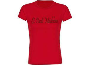 4068859196974 - multifanshop Kinder T-Shirt - St Pauli - St Pauli Mädchen - Druck braun - Kind