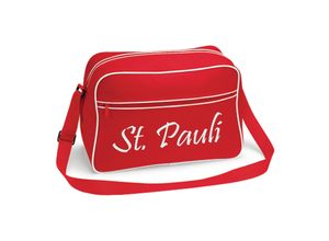 4068859197483 - multifanshop® Retrotasche - St Pauli - Schriftzug - Druck braun