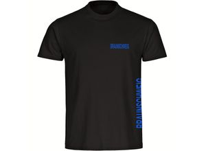 4068859197803 - multifanshop Herren T-Shirt - Braunschweig - Brust & Seite - Druck blau - Männer