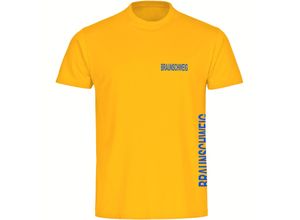 4068859198480 - multifanshop® Kinder T-Shirt - Braunschweig - Brust & Seite - Druck blau