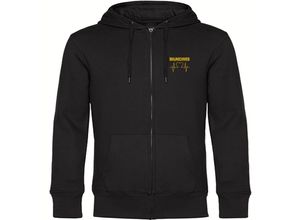 4068859201203 - multifanshop Kapuzen Sweatshirt Jacke - Braunschweig - Herzschlag - Druck gelb - Sweat