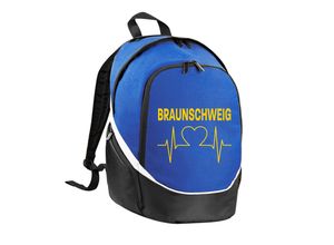 4068859201517 - multifanshop Rucksack - Braunschweig - Herzschlag - Druck gelb - Tasche