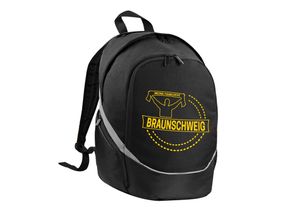 4068859204037 - multifanshop Rucksack - Braunschweig - Meine Fankurve - Druck gelb - Tasche