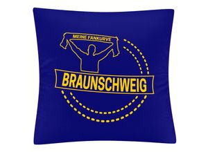 4068859204112 - multifanshop® Kissenbezug - Braunschweig - Meine Fankurve - Druck gelb