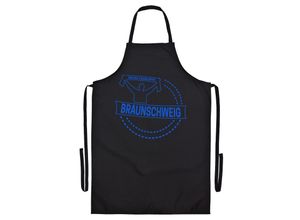 4068859204136 - multifanshop Grillschürze - Braunschweig - Meine Fankurve - Druck blau - Schürze