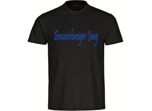 4068859204990 - multifanshop® Herren T-Shirt - Braunschweig - Braunschweiger Jung - Druck blau