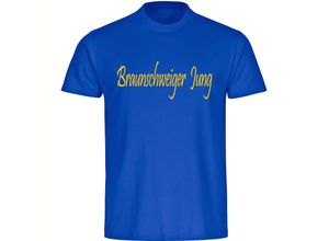 4068859205126 - multifanshop® Herren T-Shirt - Braunschweig - Braunschweiger Jung - Druck gelb