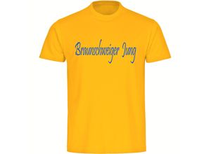 4068859205164 - multifanshop Herren T-Shirt - Braunschweig - Braunschweiger Jung - Druck blau - Männer